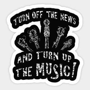 Turn Up The Music Sticker